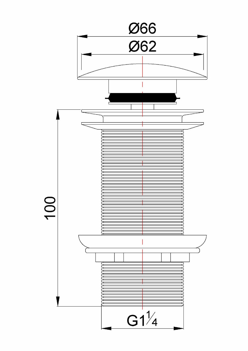 Mueller Bela vaste waste verlengd 5/4 wit glans