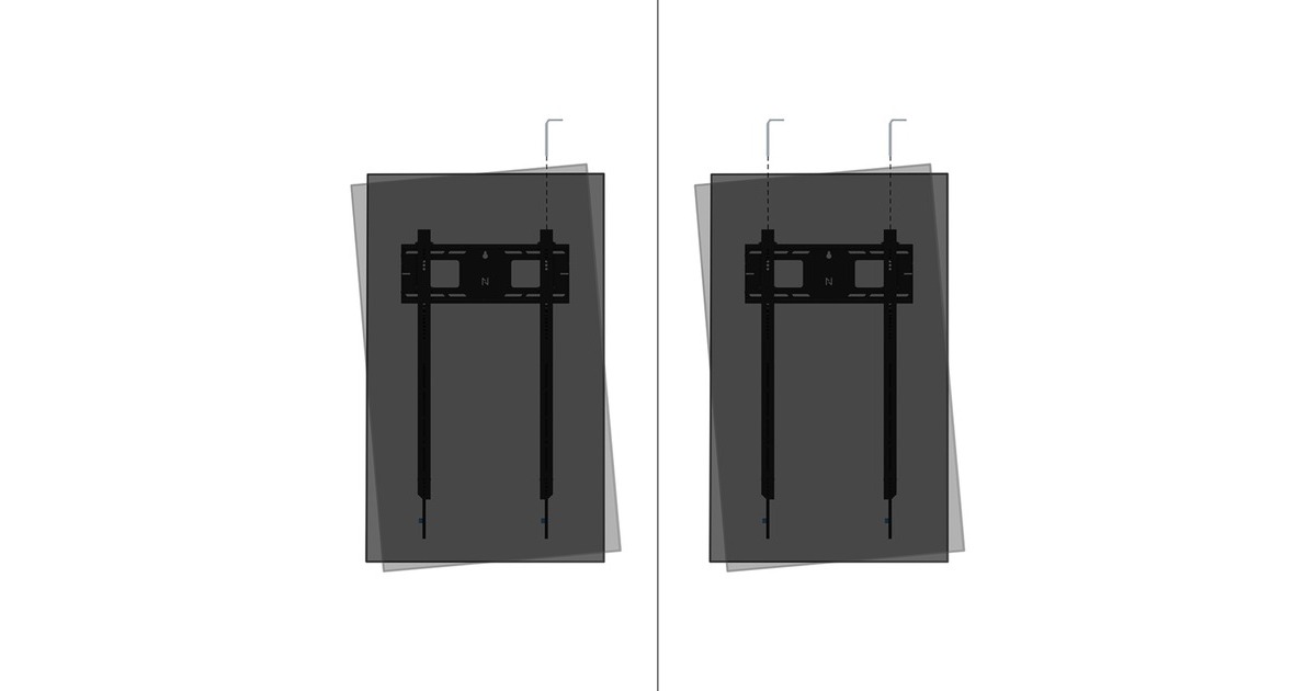 NeomountsWL30-750BL18P vlakke portrait wandsteun bevestiging  (Zwart)