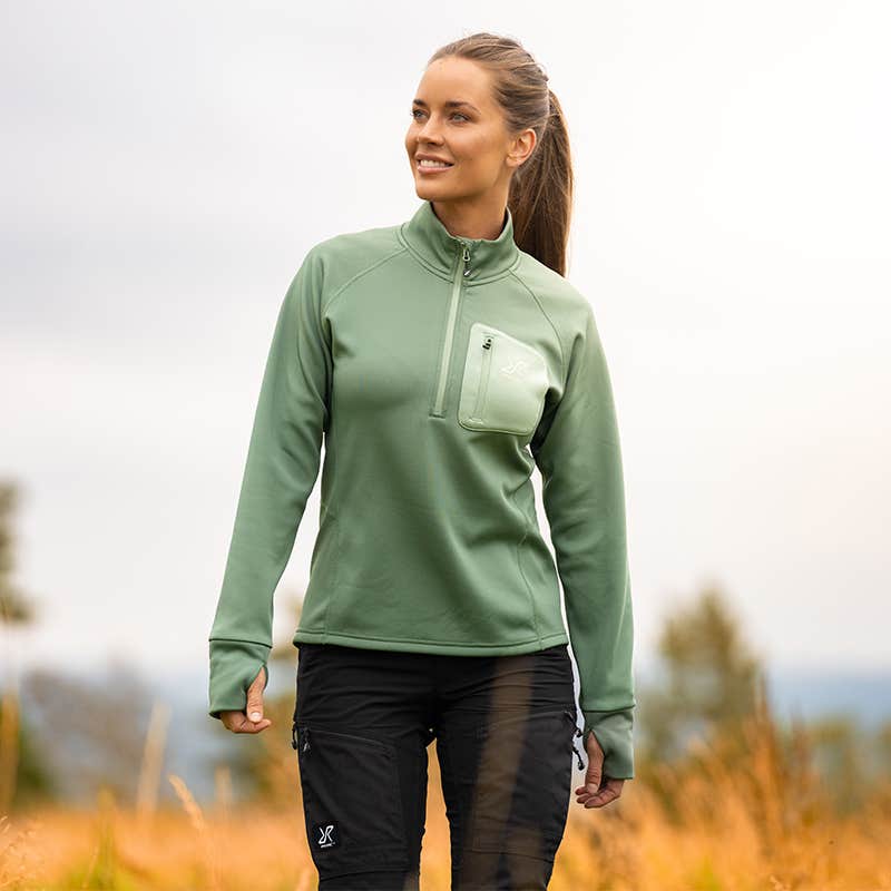 Evolution Half-zip Stretch Fleece Dame Dusty Green