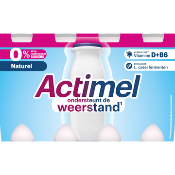 Actimel 0% Drinkyoghurt Naturel 8 x 100 ml