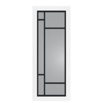 Arne & Bodil binnendeur ABD500 rook glas - wit afgelakt - glaslat diep zwart