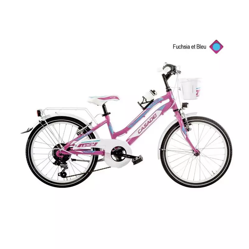 Vélo CASADEI mtb 20 lincy 6v alu h28 fushia bleu