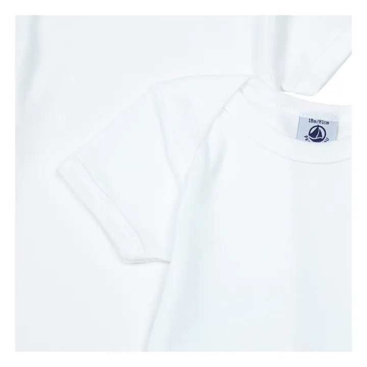 Petit Bateau Lot 2 Bodies Coton Bio | Blanc