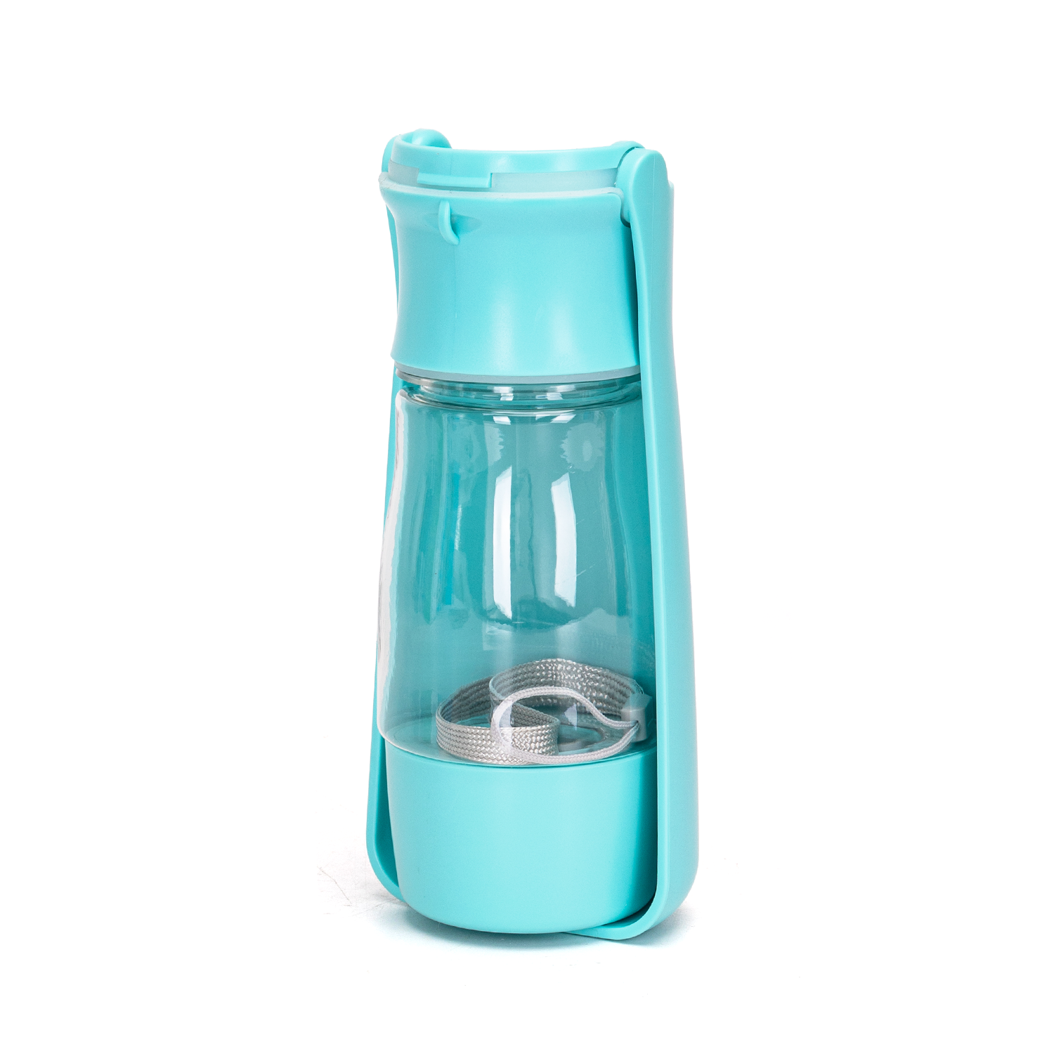 Garrafa de água Nobleza para animais de estimação, 320 ml, dobrável em 180° para cães e gatos, com botão de travamento e filtro de carvão ativado, ideal para caminhadas, acampamentos e outras atividades do dia a dia.