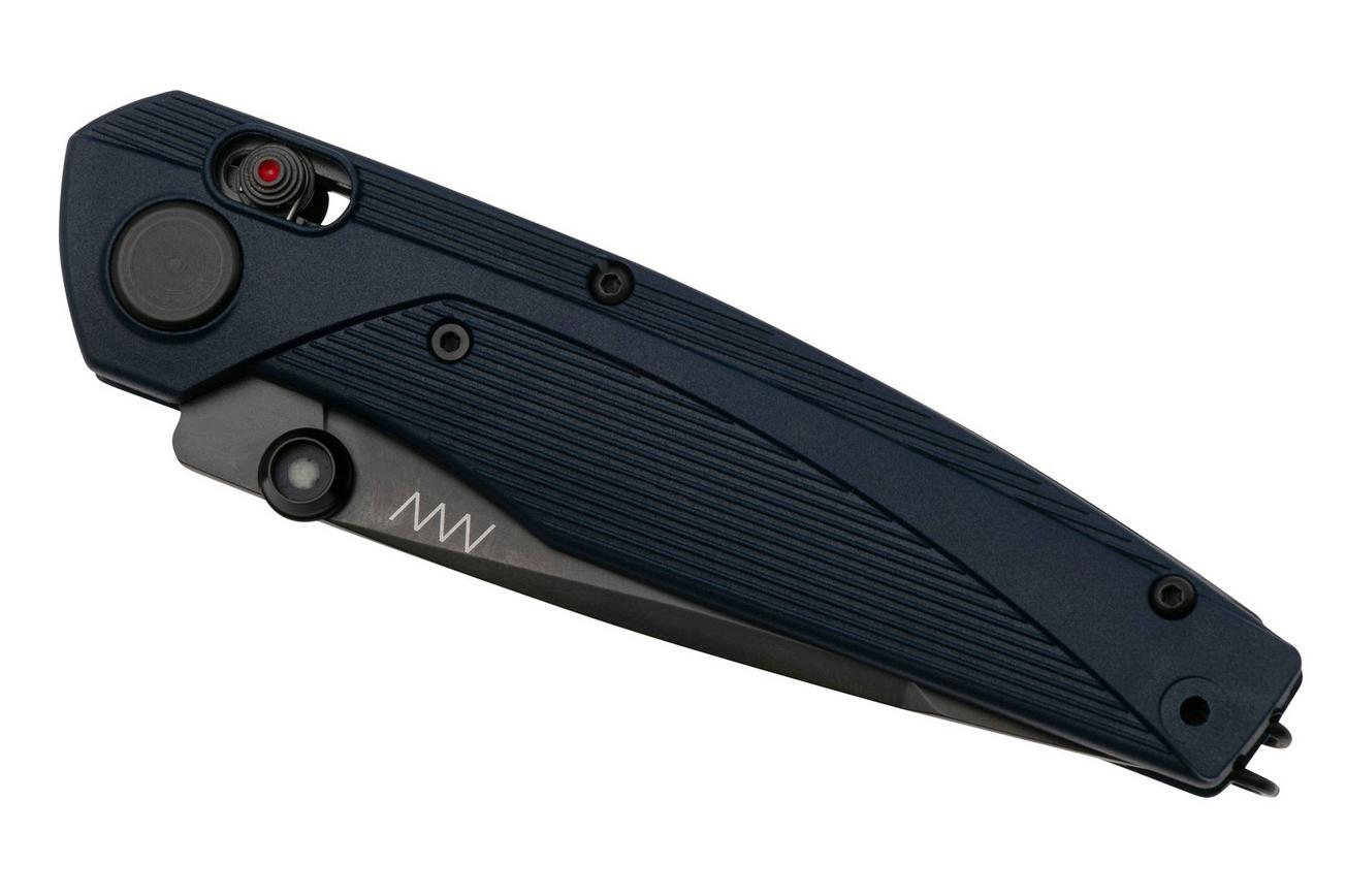 ANV Knives A100 BB, DLC Elmax, Alock, GRN Blue, A100-017, zakmes