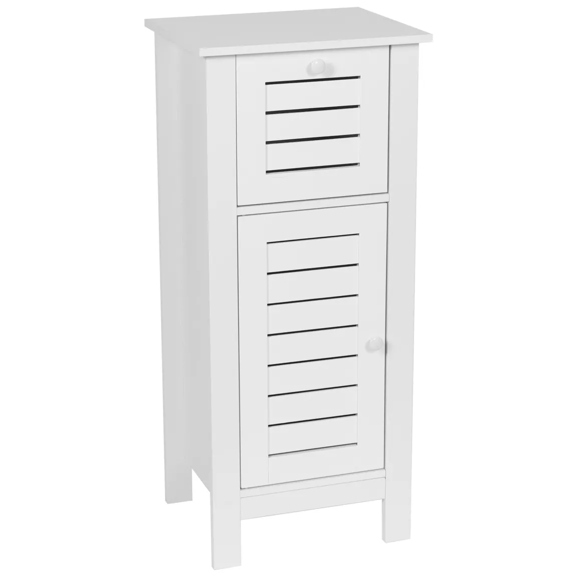 Meuble bas de salle de bain (37 x H83 cm) Santorin Blanc