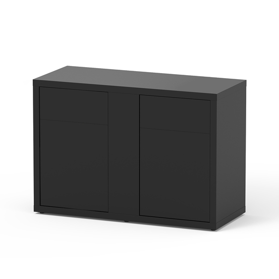 Meuble d'aquarium avec 2 portes Sublime Noir L.118xP.48xH.83cm.