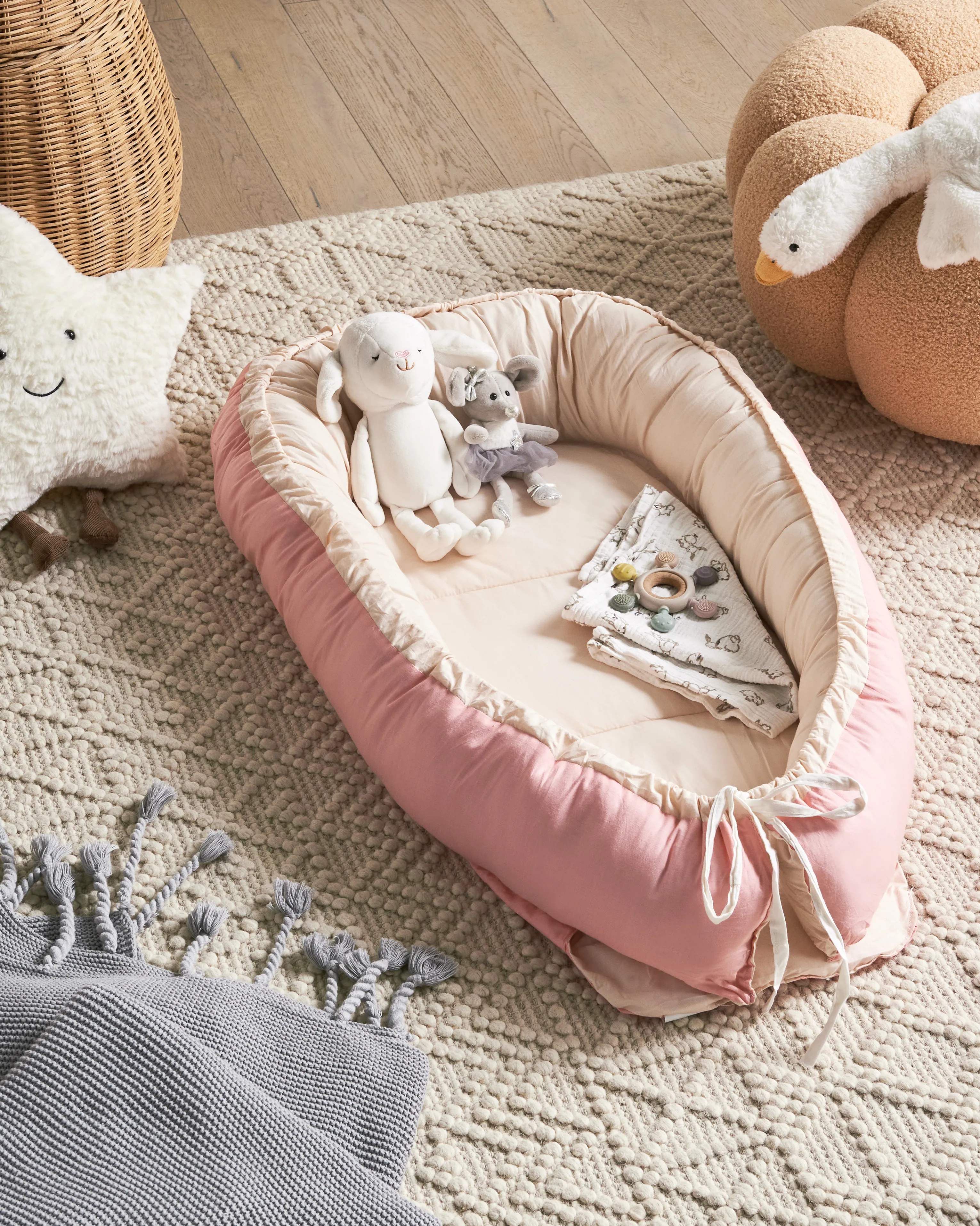Babynestje EREB Katoen Roze