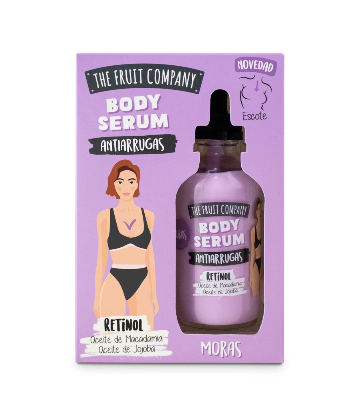 The Fruit Company - Soro corporal especial com retinol para decote - Amoras