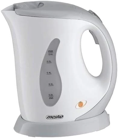 bouilloire électrique de 0,6L 760W blanc gris Mesko