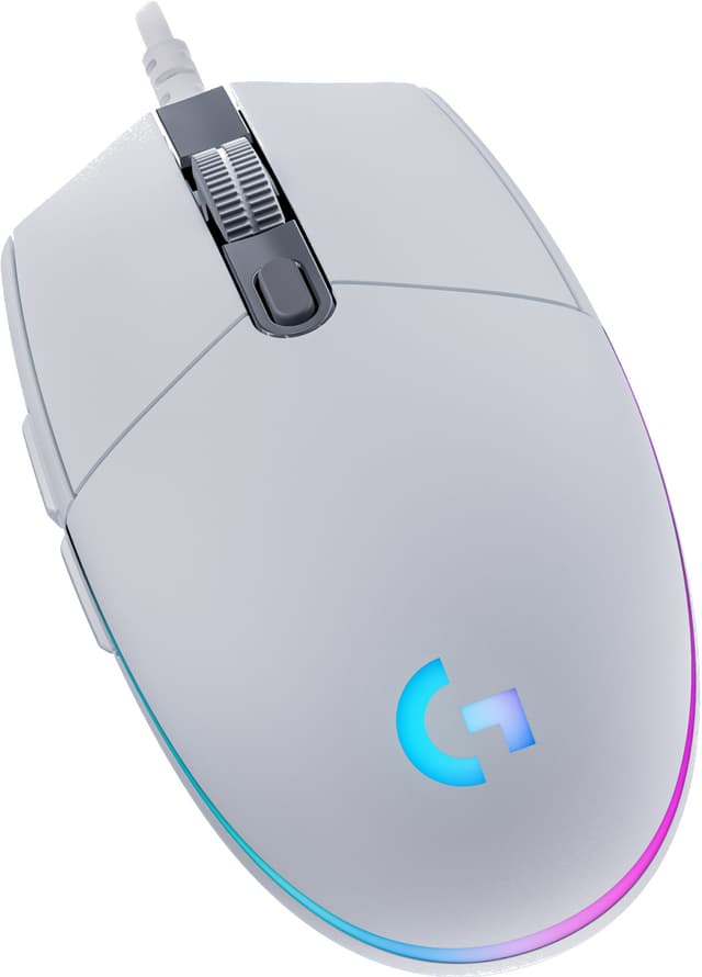 Logitech G203 Lightsync gaming mus (hvid)