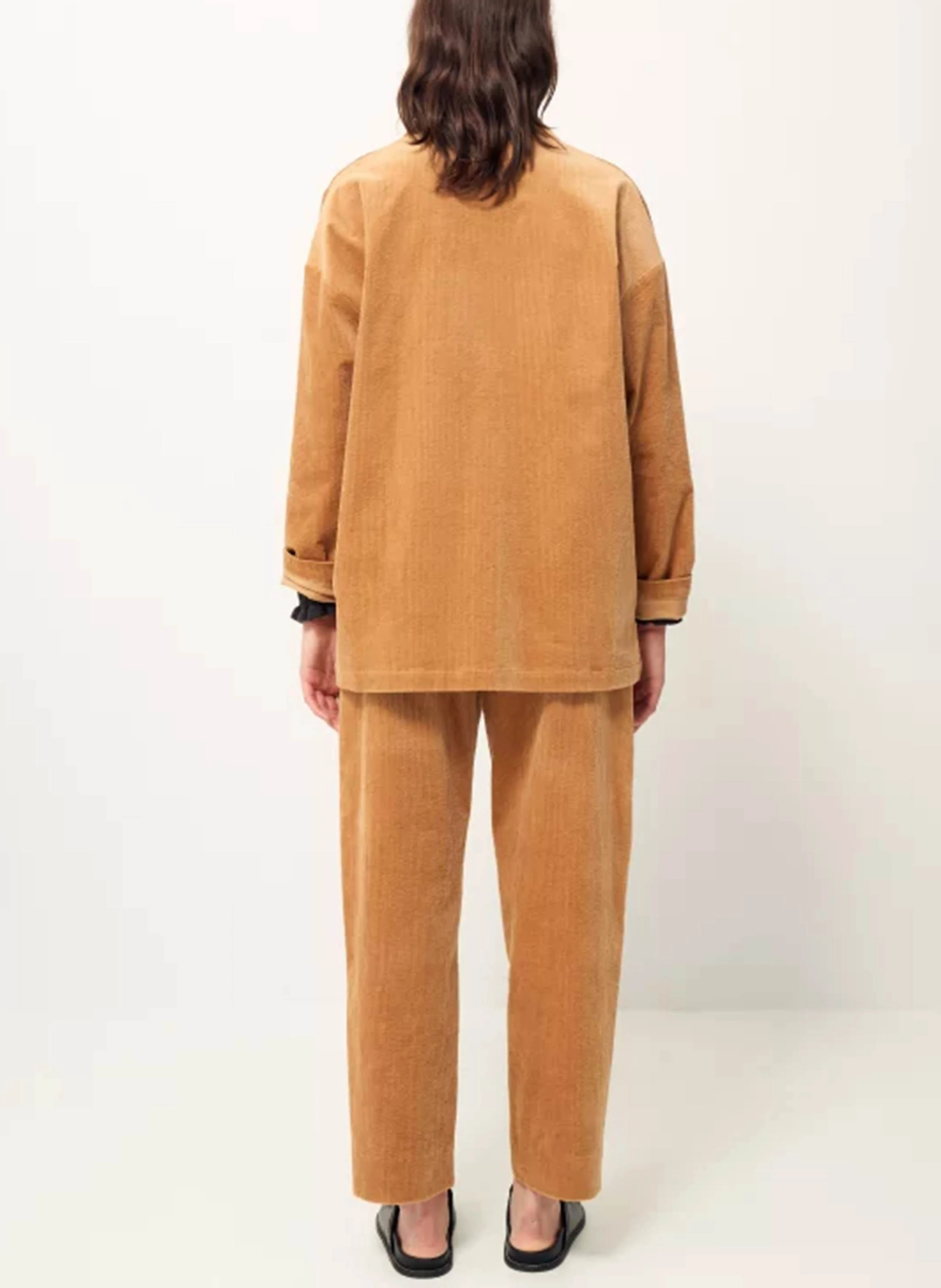 SAVILE ROW - Pantalon fuselé taille haute en coton mélangé | Beige