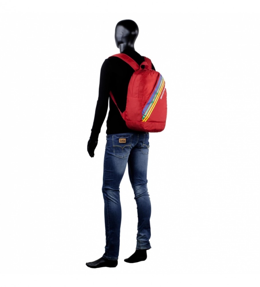 Mochila unissex Skechers com bolso interno para iPad/tablet, Ideal S912, vermelha - 48 x 31 x 18 cm -