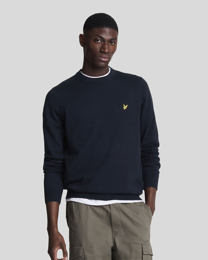 Lyle & Scott Cotton Merino Crew Neck Jumper Z271 dark navy
