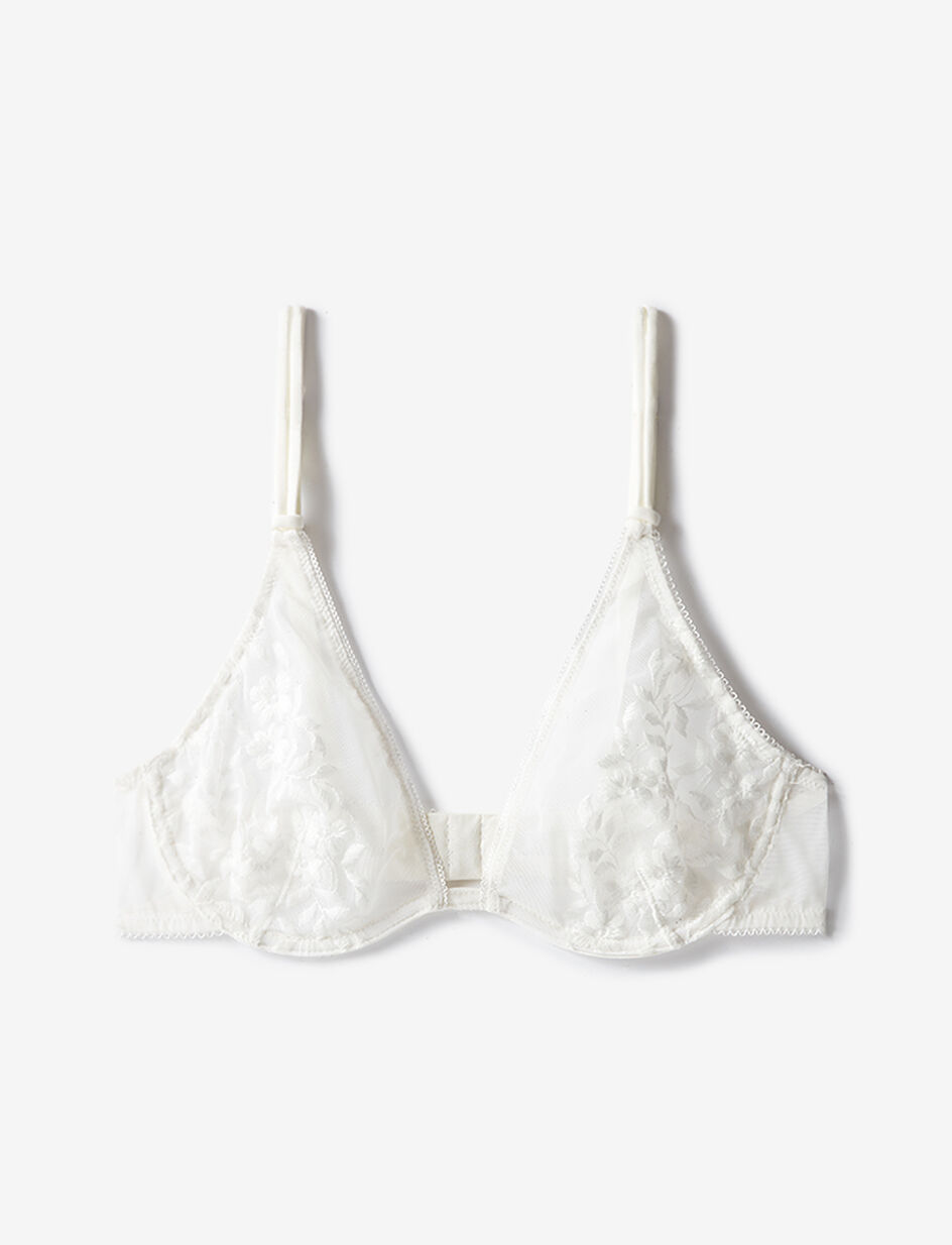 Soutien-gorge triangle avec armatures - ivoire