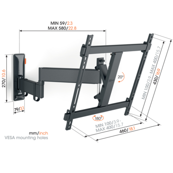 Vogel's TVM 3445 Full-Motion  M 32 tot 65 inch