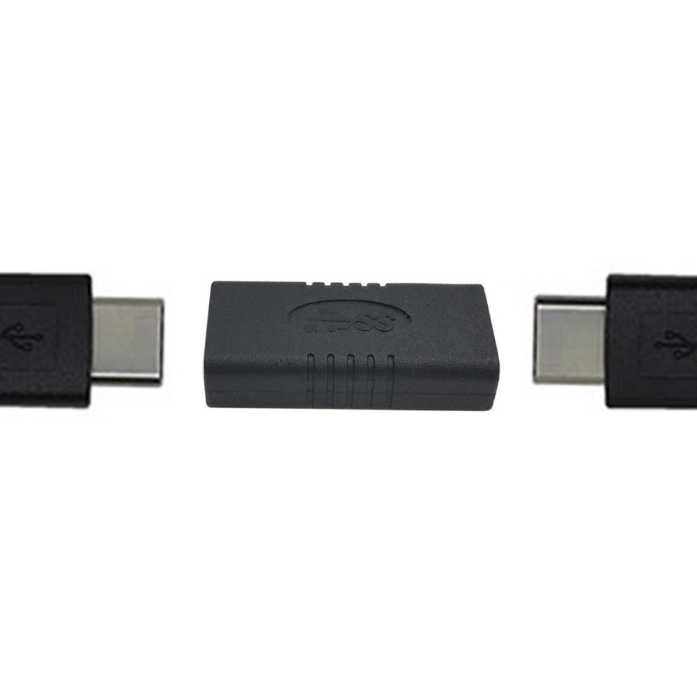 (10 Gbit/s) USB C auf USB C 24 Pin Adapter Verlängerungs Buchse Adapter - Schwarz