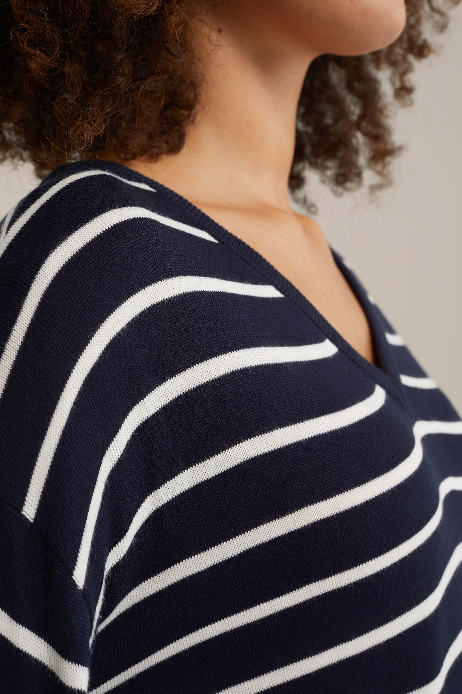 trui met dessin WE Fashion Donkerblauw