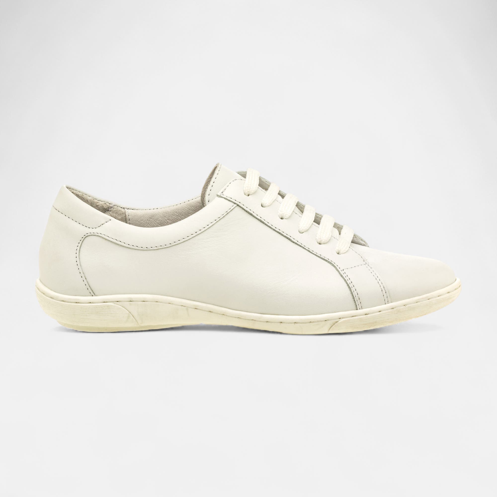 Derbies pieds sensibles Femme en cuir blanc