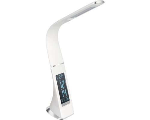 LED-kantoorlamp, dimbaar, 3,2 W, 300 lm, 5000 KH, 51 cm, Cognoli, lederlook, wit