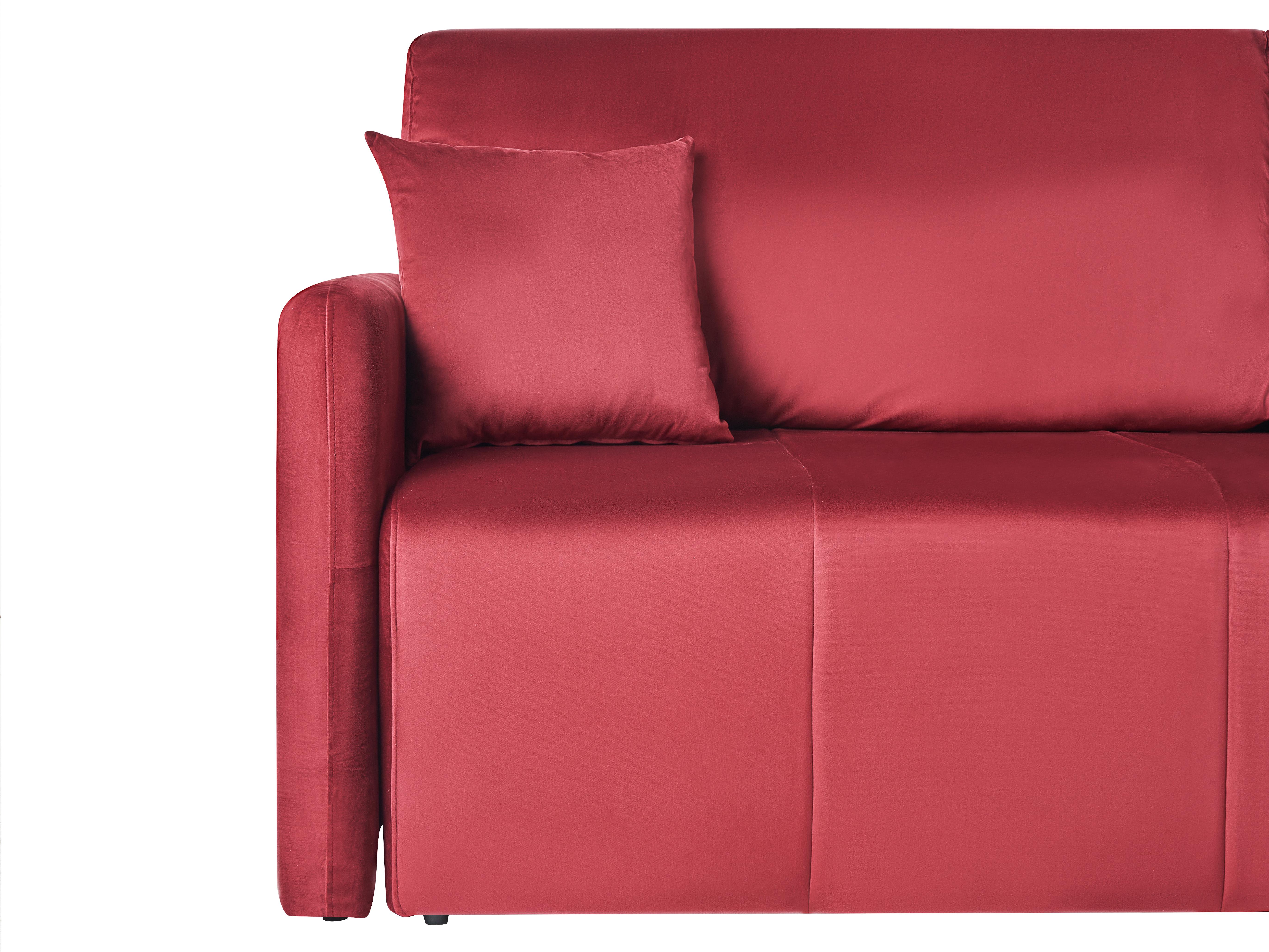 Slaapbank 3-zits EGGE Fluweel Bordeauxrood