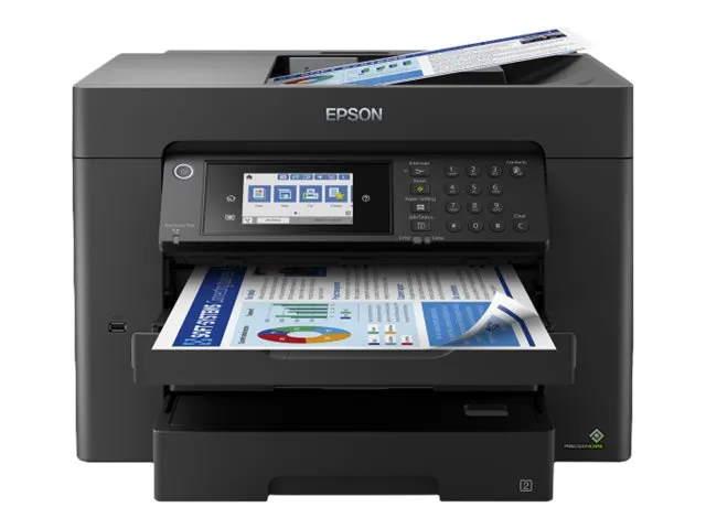 Epson WorkForce WF-7840DTWF - Multifunktionsprinter - farve - blækprinter - A3 (297 x 420 mm) (original) - A3 (medie) - op til 25 spm (udskriver) - 550 ark - 33.6 Kbps - USB 2.0, LAN, Wi-Fi(n), USB vært