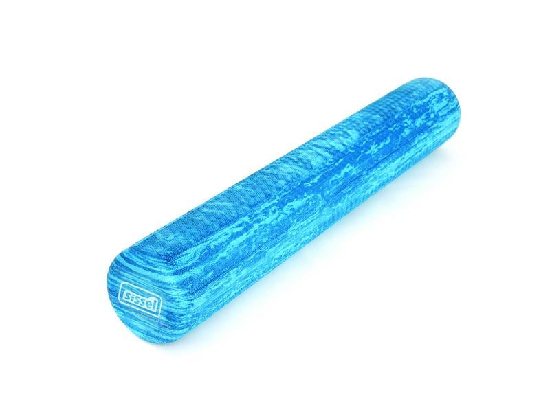SISSEL Pilates Roller Pro Soft 15 x 90 cm Blau-marmoriert Pilates Trainingsgerät