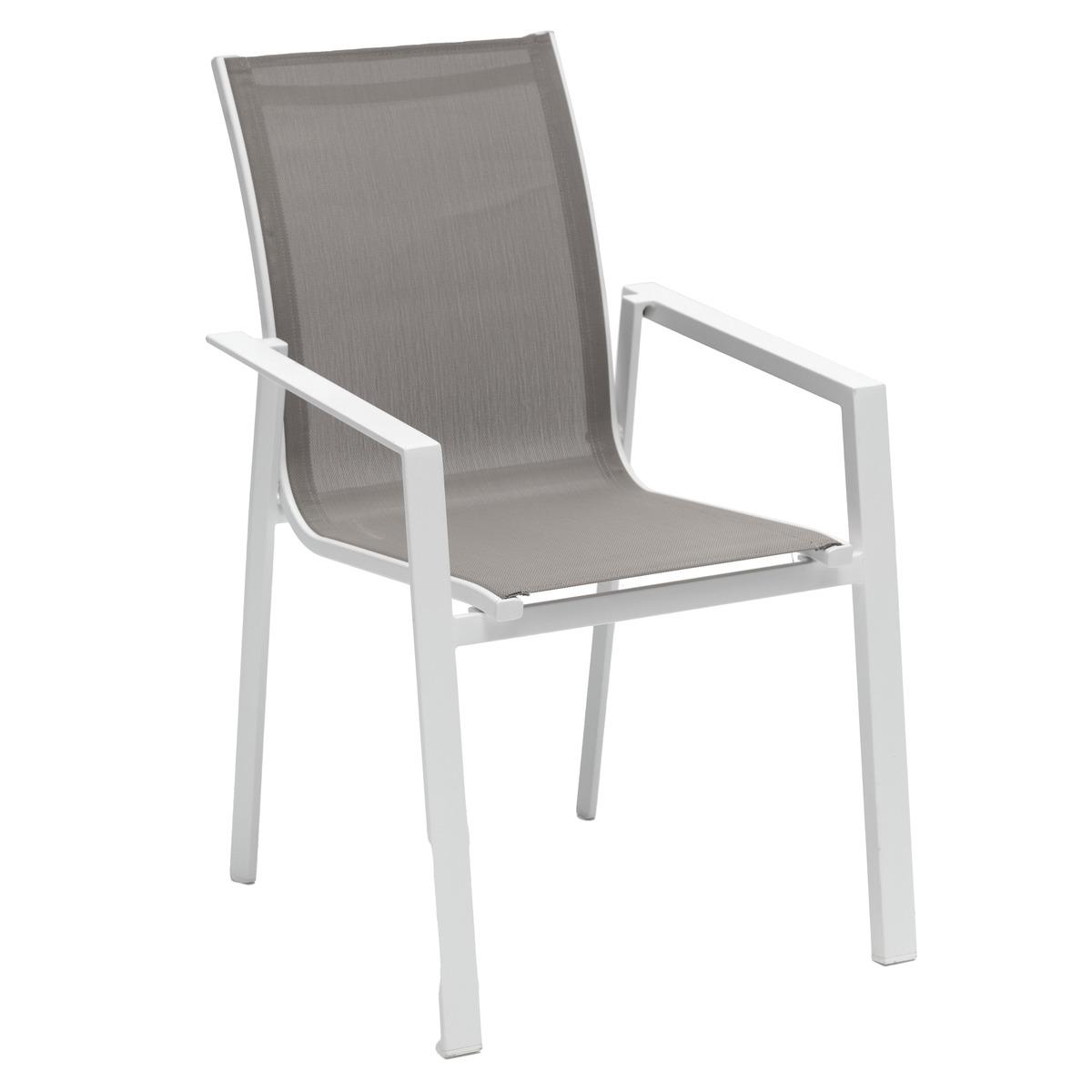 FAUTEUIL REPAS AXIOME NOISETTE BLANC