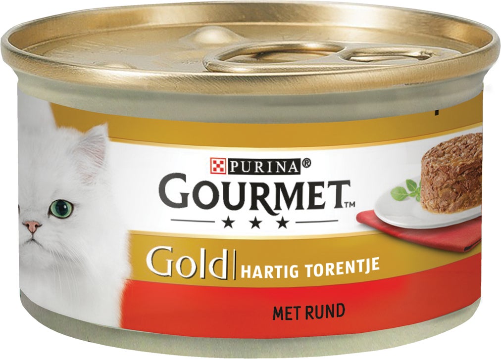 Gourmet Gold kattenvoer hartig torentje met rund 85 g