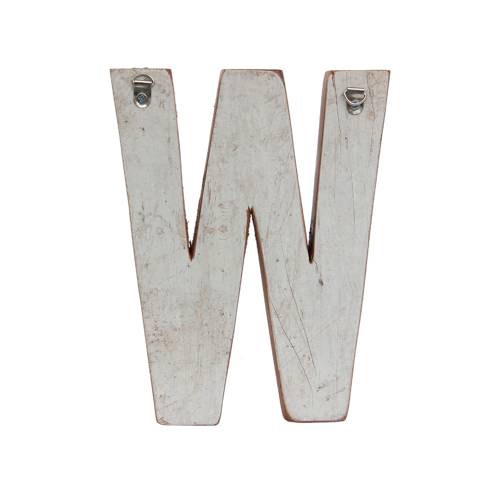 Holzbuchstabe 'W', mehrfarbig, T 2,5 cm, B 13 cm, H 19 cm von fischer's lagerhaus