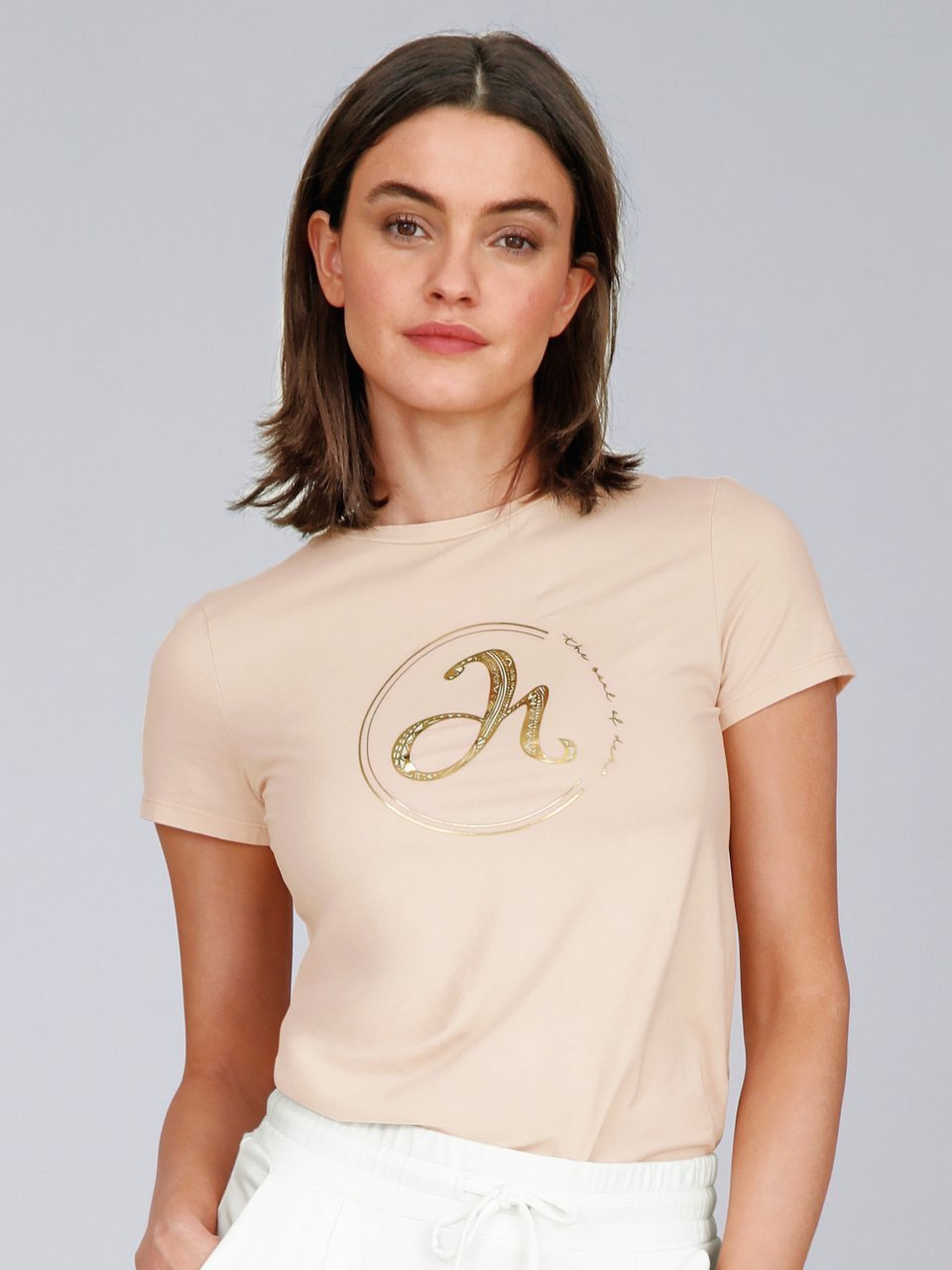 Rundhals-Shirt mit 1/2-Arm