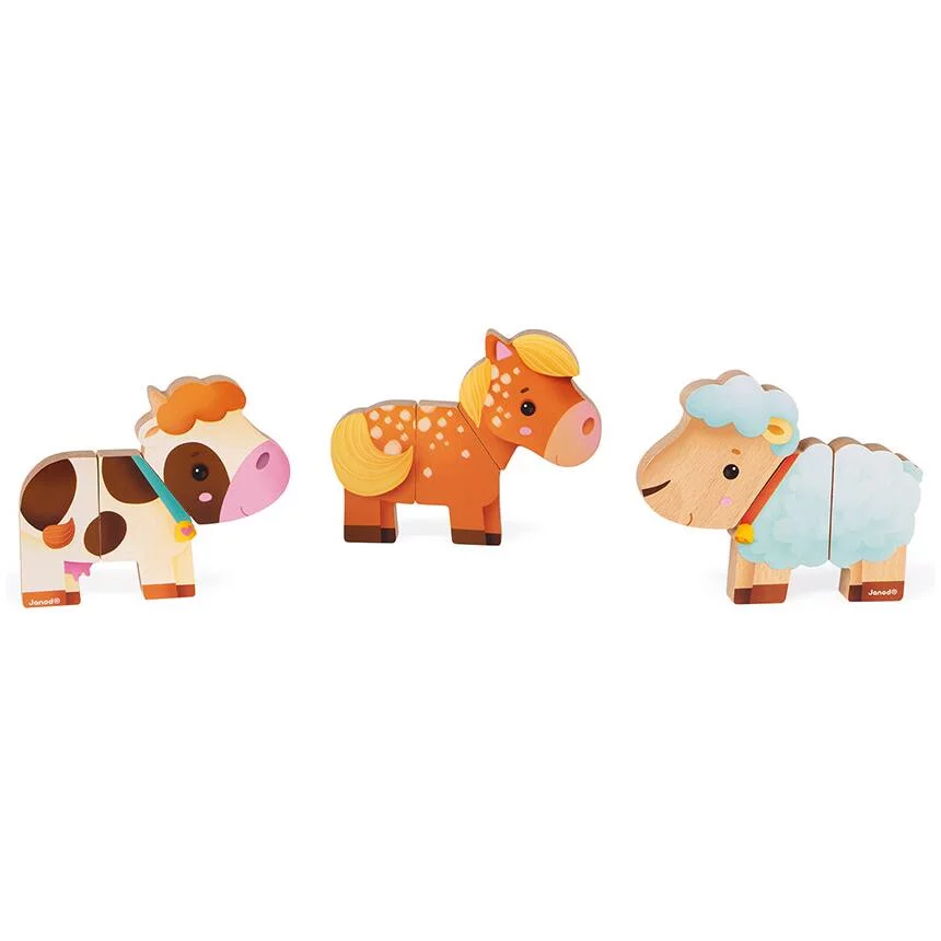 FUNNY MAGNET - ANIMAUX MAGNÉTIQUE - EN  BOIS