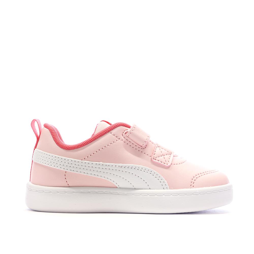 Puma Baskets Roses/Blanches Garçon Puma Courtflex V2