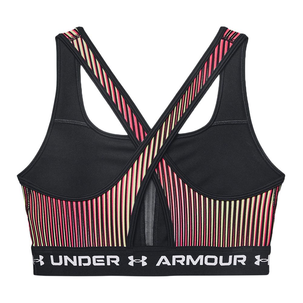 Under Armour CROSSBACK MID PRINT - Brassière Femme noir