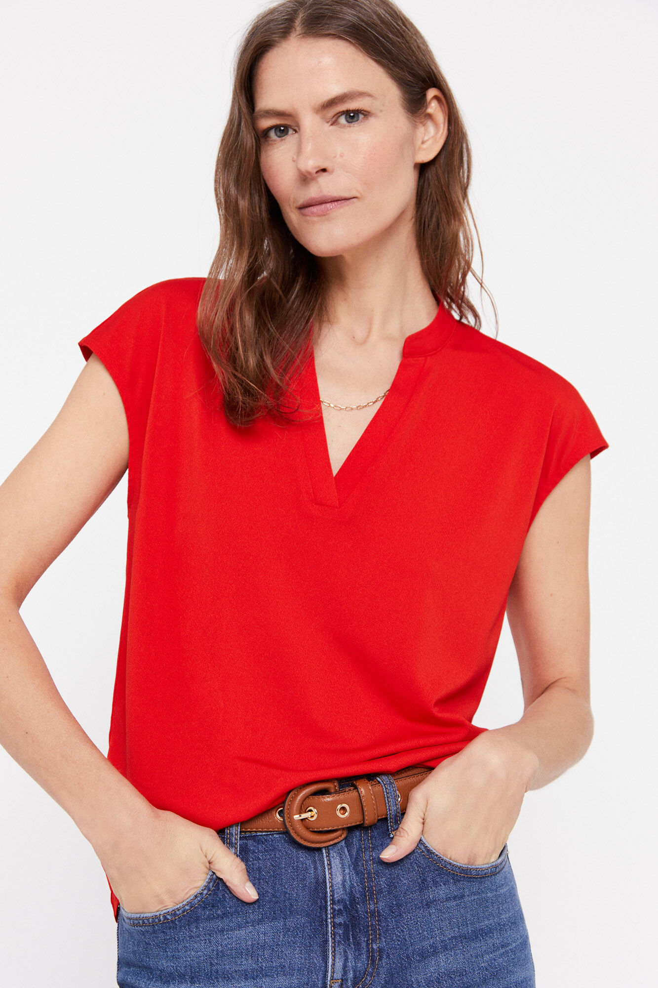Top de malha - Vermelho