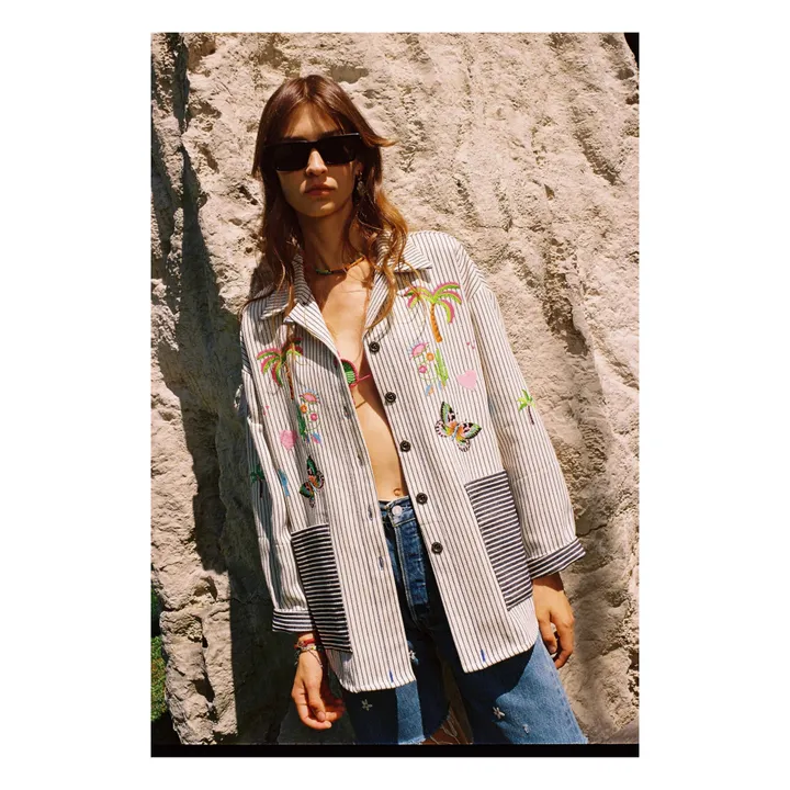 Susanna Blu Veste Peonia | Gris