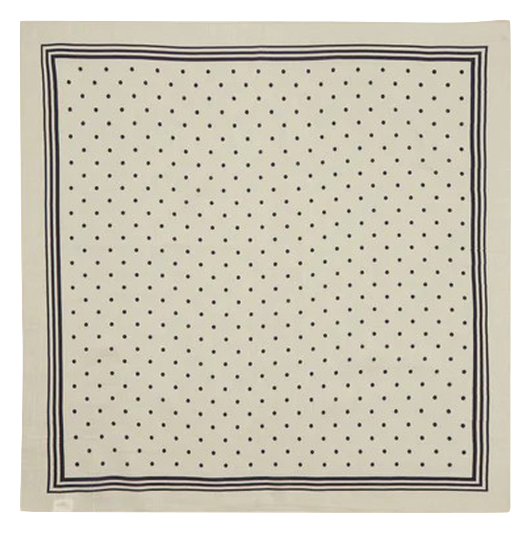 DEVI - Foulard carré imprimé en coton | Blanc