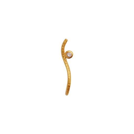 Stine A Petit Dot Wave Ørering, Guld