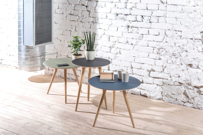 Gazzda Arp bijzettafel 55 Smokey Blue