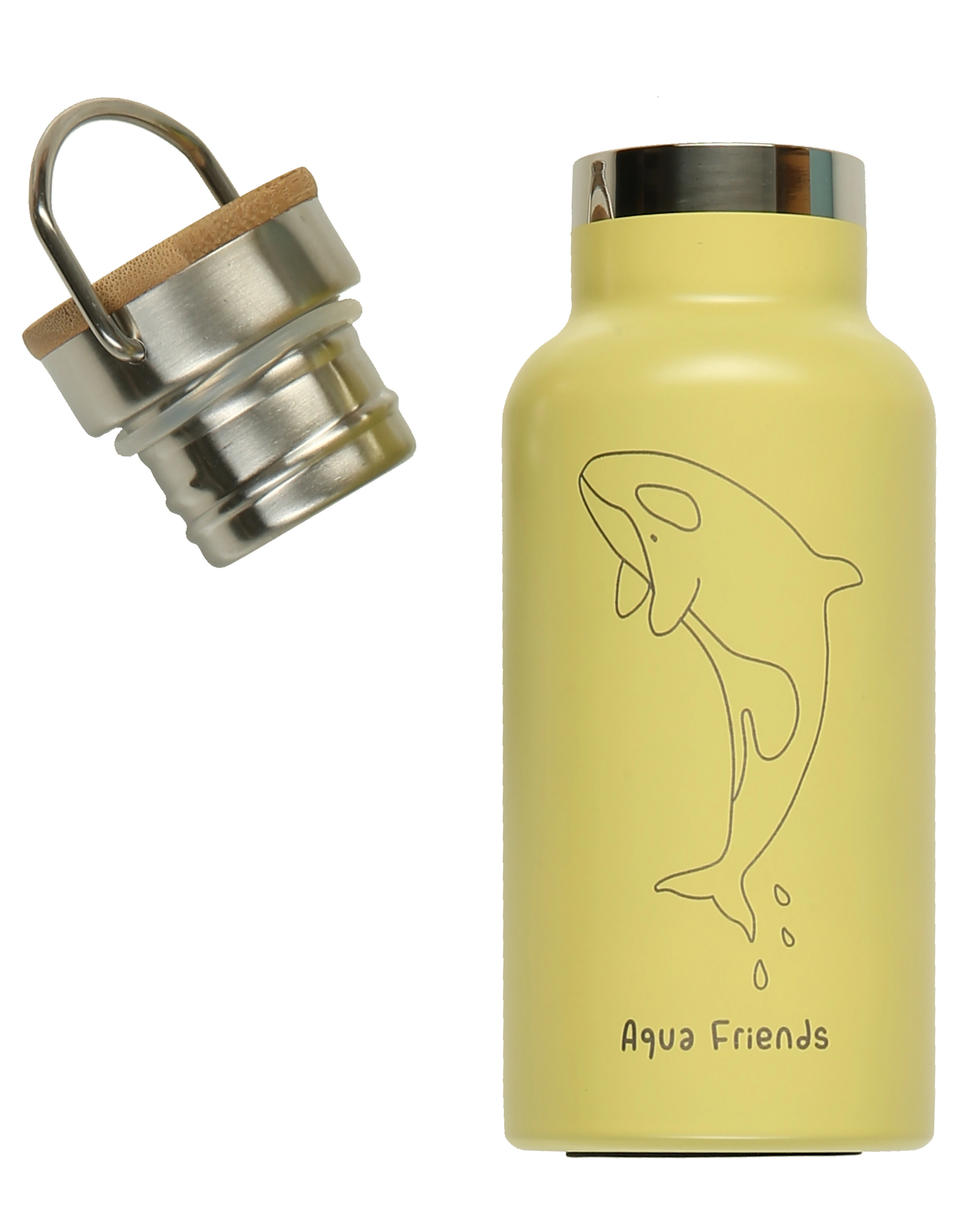 Thermoflasche BAMBOO (Farbe: gelb)