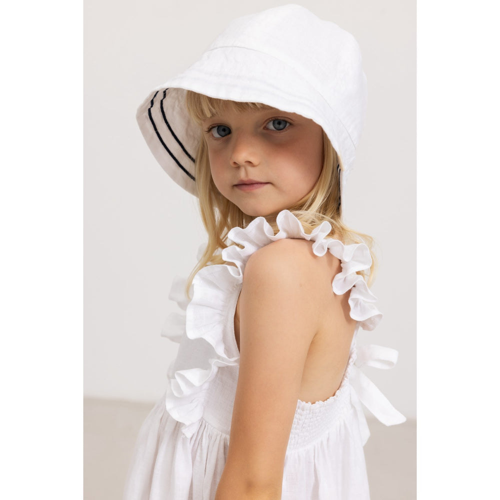 Køb MarMar Linen White Danita Flæse Kjole