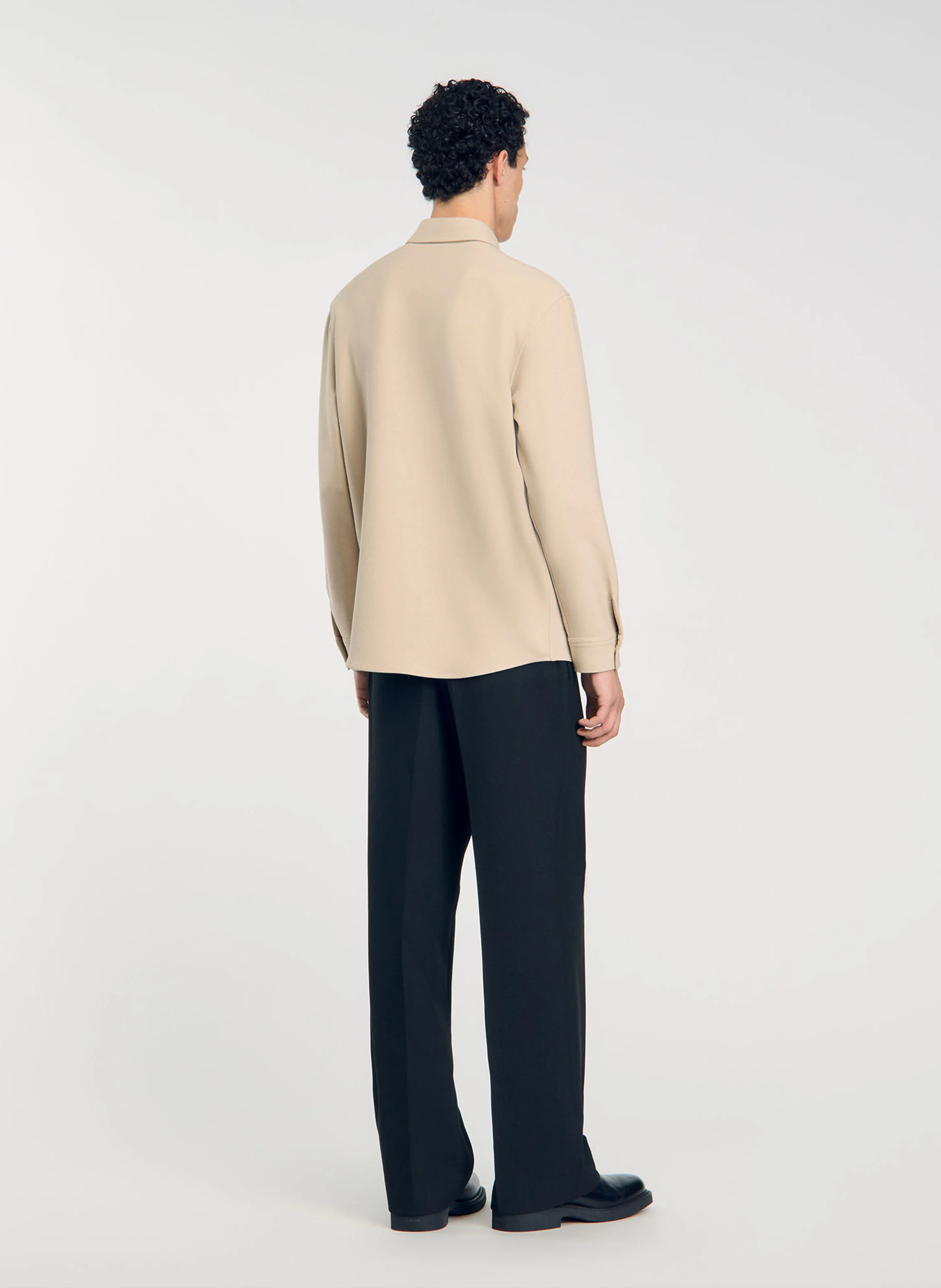 Chemise droite à col classique| Blanc
