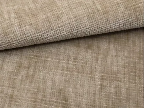 Canapé d'angle gauche en tissu et velours taupe NIVORIA