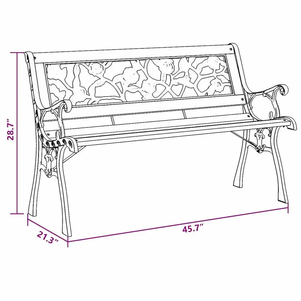 vidaXL - Tuin Zitplaatsen - Bruin - Hout - 116 x 54 x 73cm