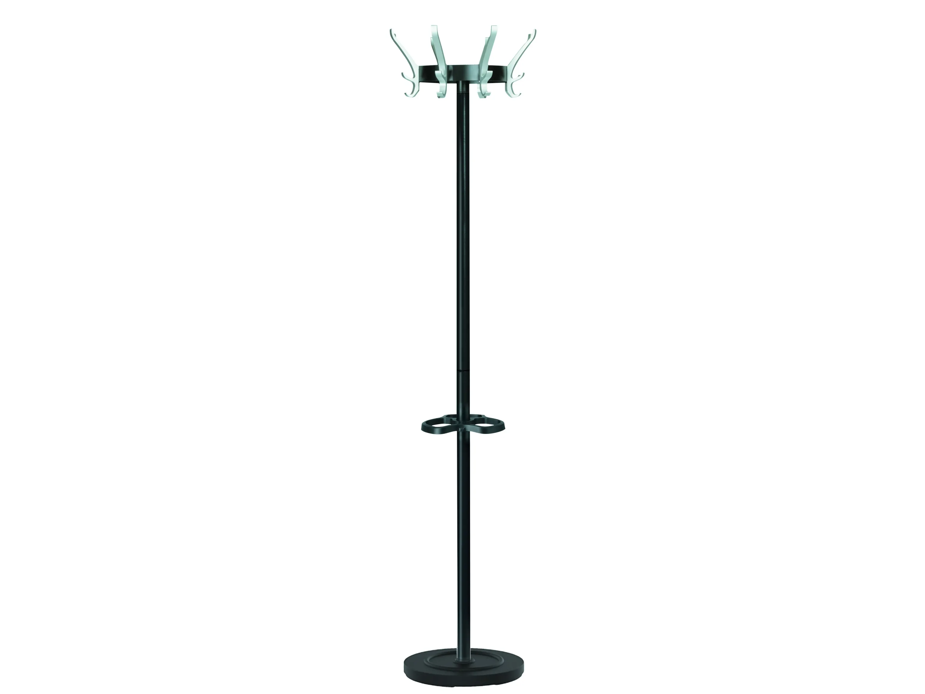 Unilux Cypres, Gulvstående, Aluminium, Stål, 8 krog(e), Sort, 1700 mm, 8,95 kg