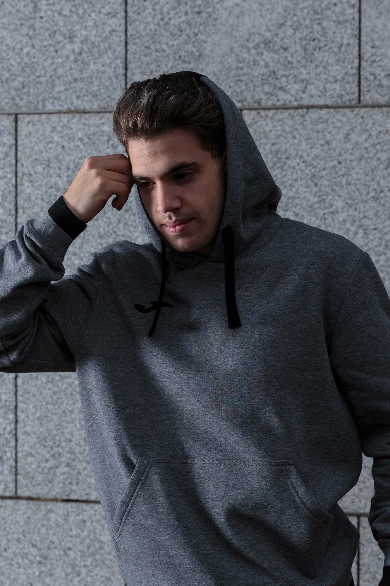 Moletom Comfort II Cinza Mesclado Preto