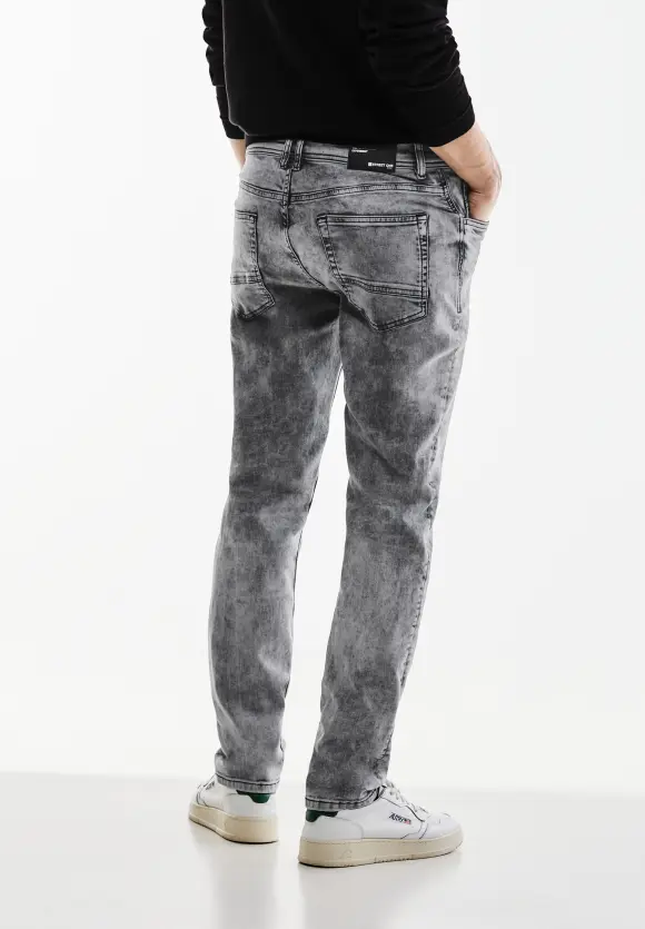 Skinny Fit Jeans - light grey random wash