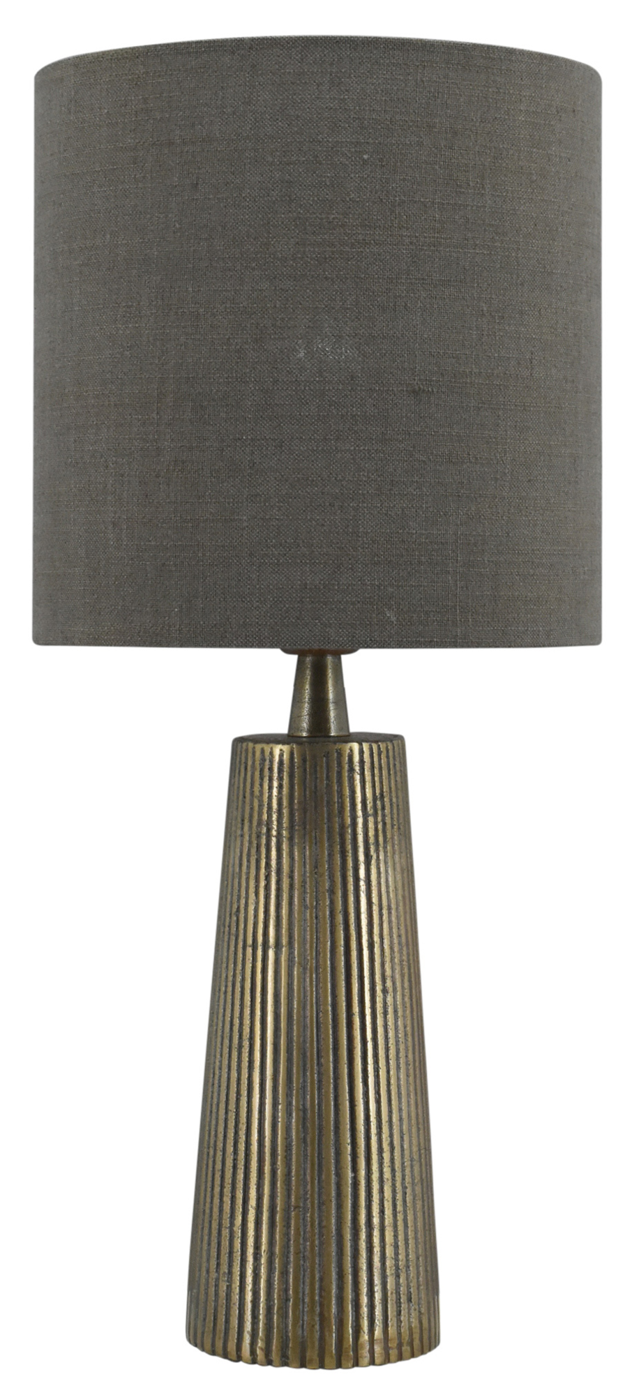 Tafellamp Firenze bronze Large + kap Cilinder 25x25x25cm Oslo linnen bruin