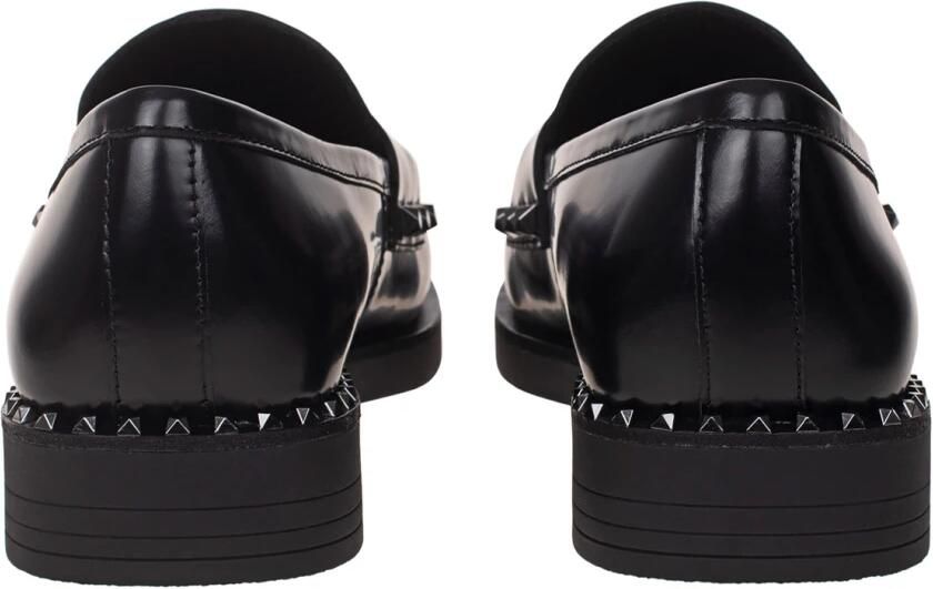 Ash Zwarte platte schoenen met Rockstud-versiering Black Dames