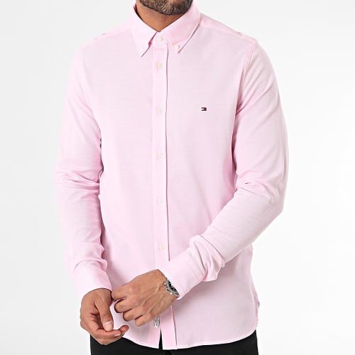 Chemise Manches Longues Slim 1985 Knitted 0675 Rose